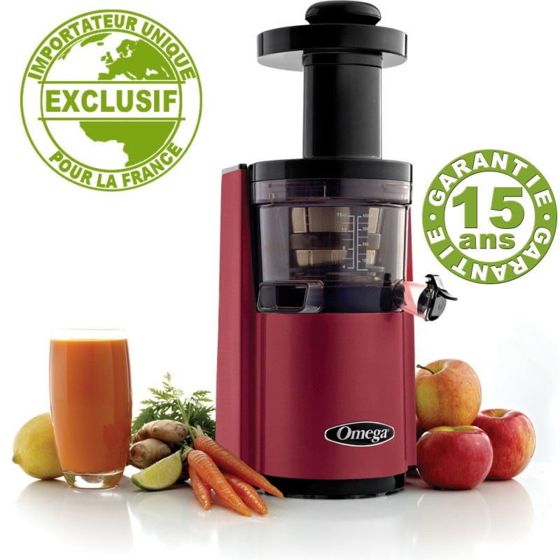 Extracteur de jus Omega VSJ843 Rouge Nature et Vitalité. Omega VSJ843 Gris Extracteur De Jus Vertical Extracteur