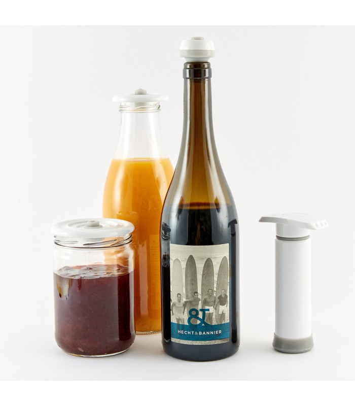 Lot de 2 bouchons sous vide pour bouteille de vin - PIKA