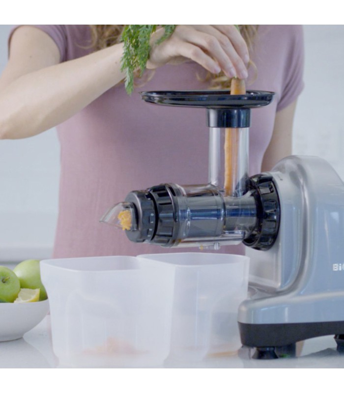 Extracteur de jus BioChef Axis Cold Press Argent