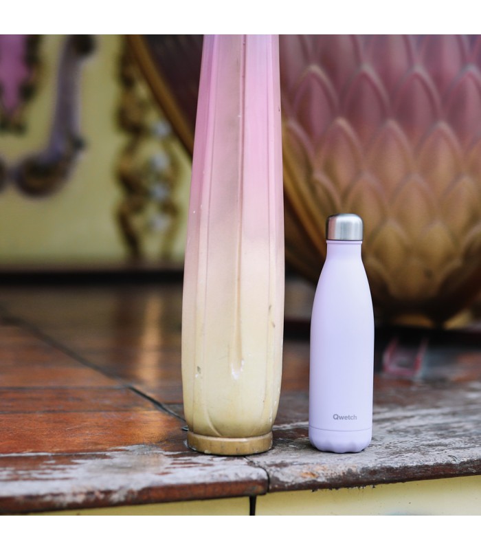 Bouteille isotherme Qwetch - Rose poudré - 750 ml