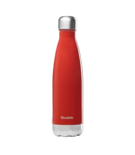Bouteille isotherme Qwetch - Rouge brillant - 500 ml