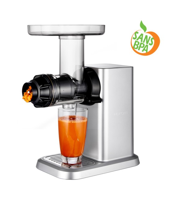 Extracteur De Jus Horizontal Greenis F-9600 Oligo - 150W - Vitesse Lente 60 RPM - Extraction Maximale Nutriments - Blanc