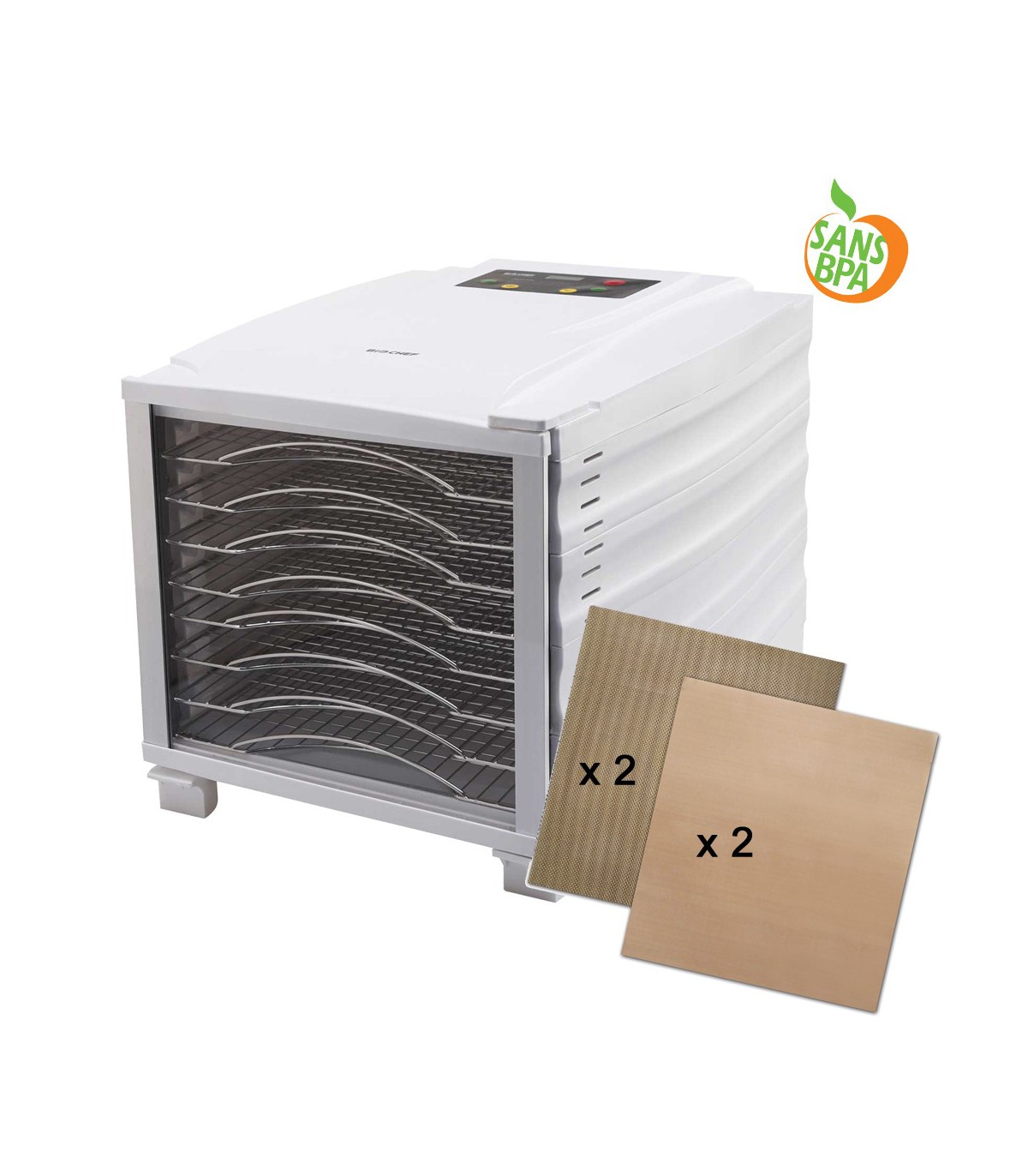 Déshydrateur Alimentaire BioChef Arizona Sol - 6 plateaux Inox 🍏