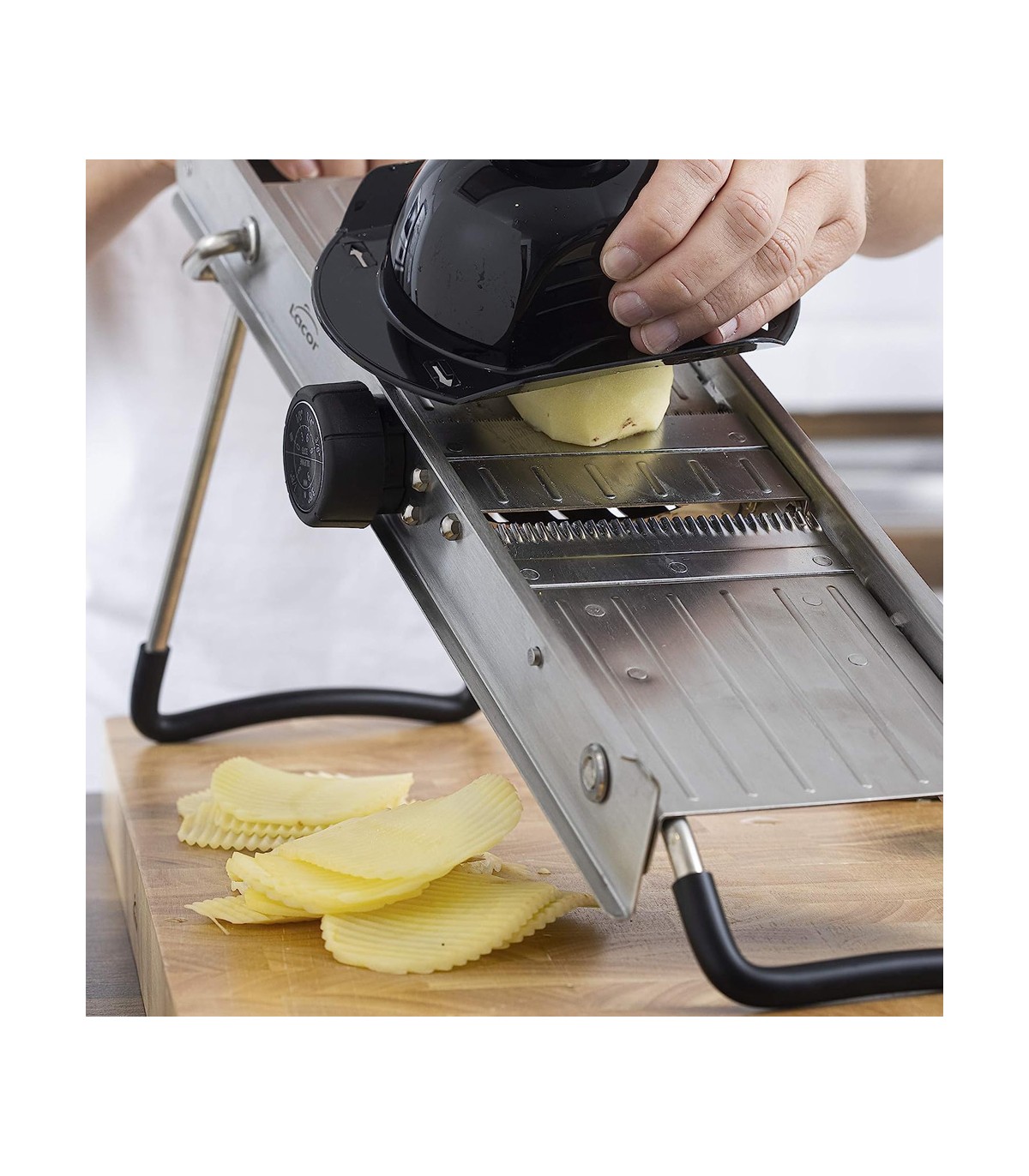 Mandoline en inox professionnelle - coupe légumes 🍏