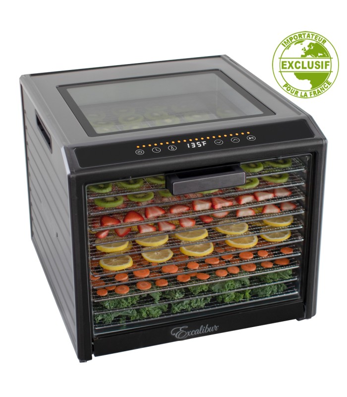 Déshydrateur alimentaire Performance 10 plateaux inox par Excalibur