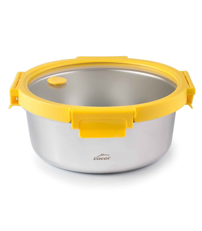 Boîte de conservation alimentaire ronde Etern inox de 1500 ml