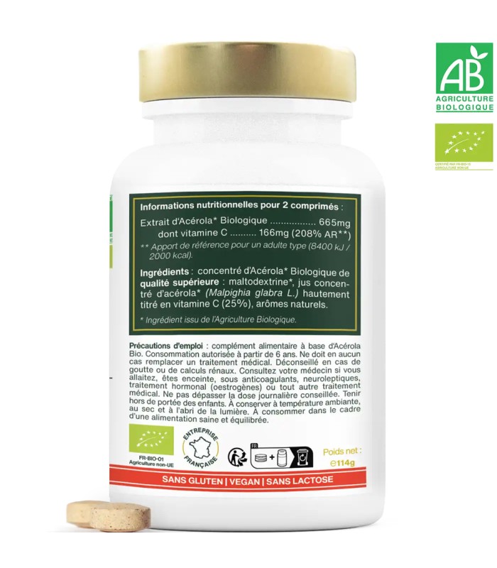 Acérola Bio Amoseeds - 120 comprimés