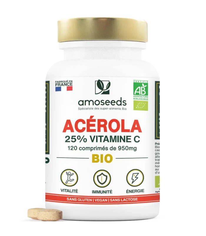 120 Comprimés Acérola Bio 25% vitamine C