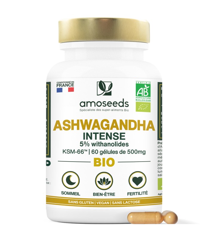 Complément alimentaire d'Ashwagandha KSM-66 Bio 5% withanolides