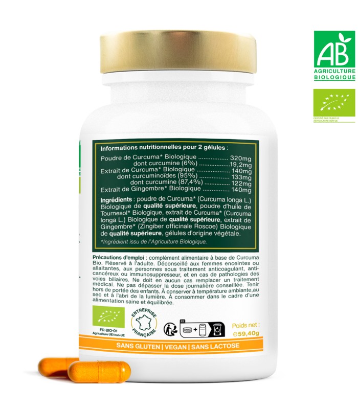 Curcuma Bio Amoseeds - 120 gélules