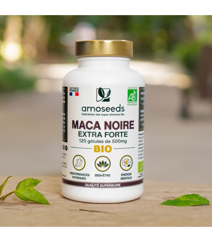 Maca Noire Bio Amoseeds - 120 gélules