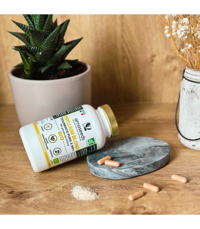 Psyllium blond Bio Amoseeds - 180 gélules