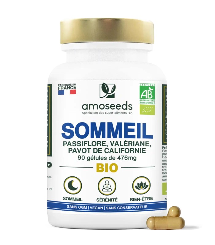 90 gélules Bio pour le Sommeil extrait naturel 100% pur