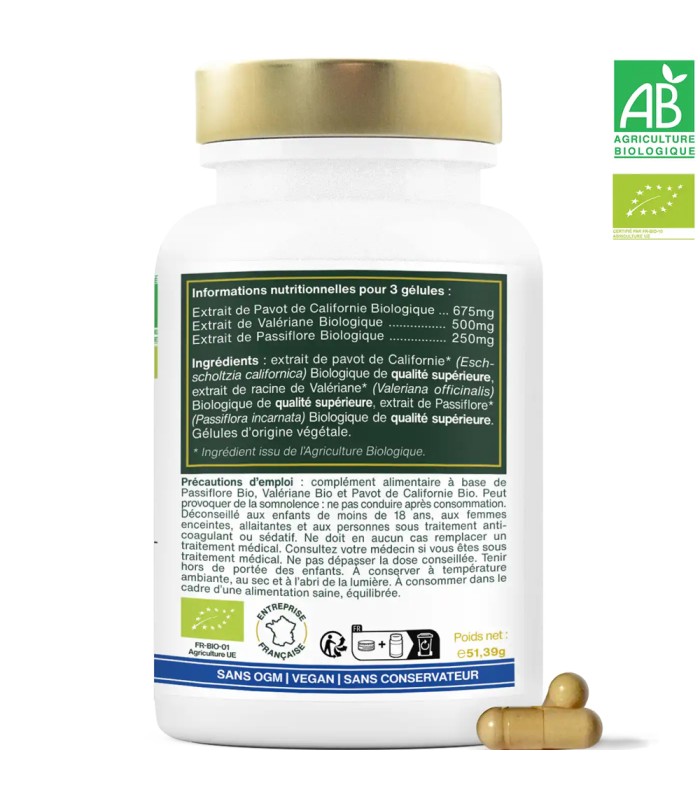 Complexe Sommeil Bio Amoseeds - 90 gélules