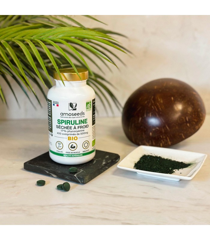 Spiruline Bio Amoseeds - 400 comprimés