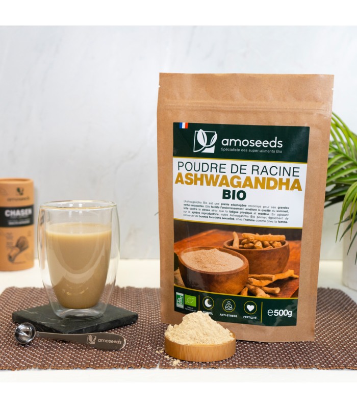 Ashwagandha Bio en poudre Amoseeds - 500g