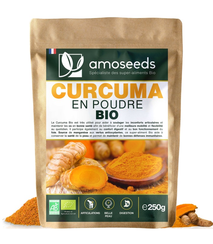 Poudre de rhizome de Curcuma Bio 250g