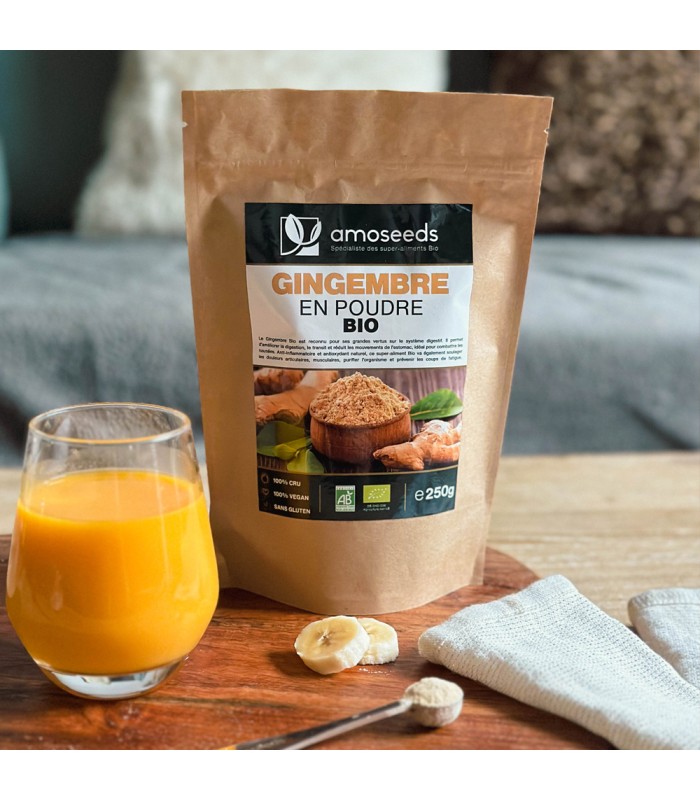 Gingembre Bio en poudre Amoseeds - 200g