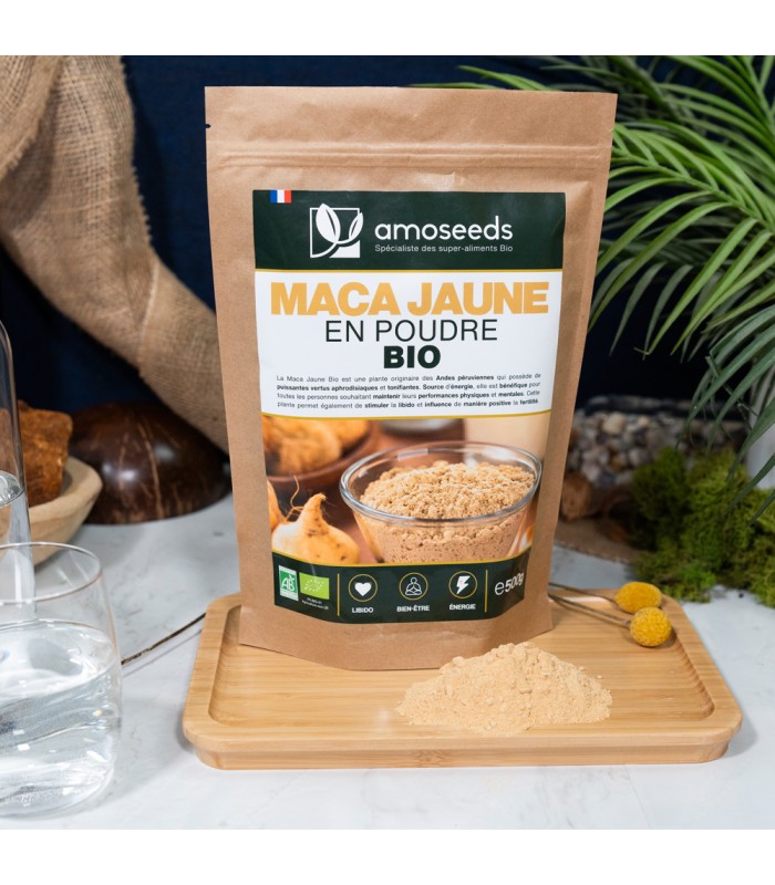 Maca Jaune Bio en poudre Amoseeds - 500g