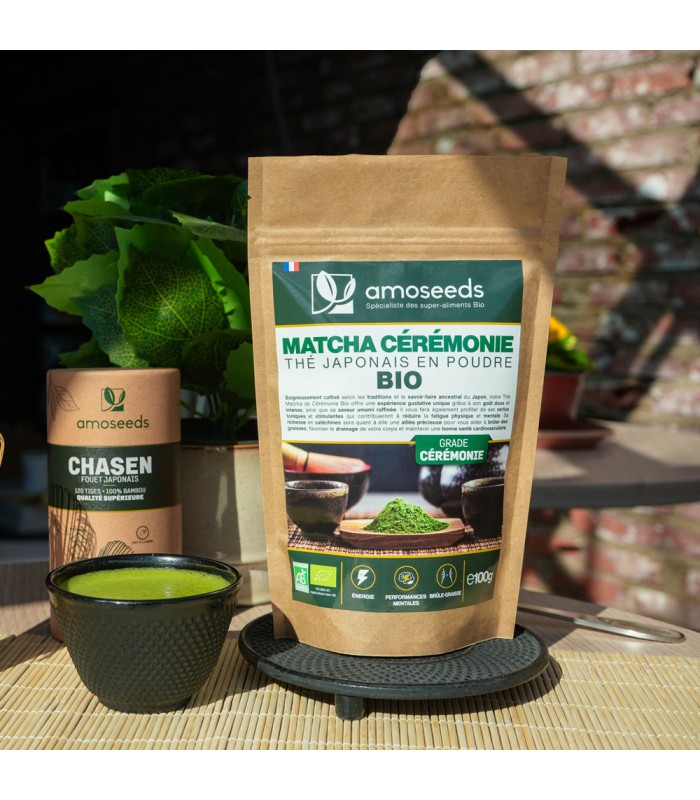 Thé Matcha Cérémonie Bio en poudre Amoseeds - 100g