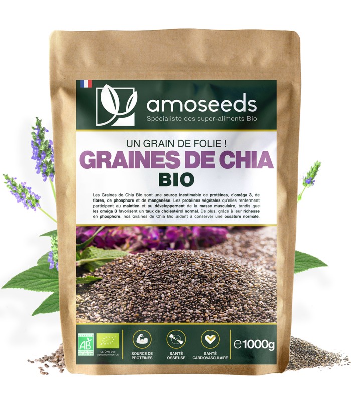 Graines de Chia Bio Qualité Supérieur 1kg