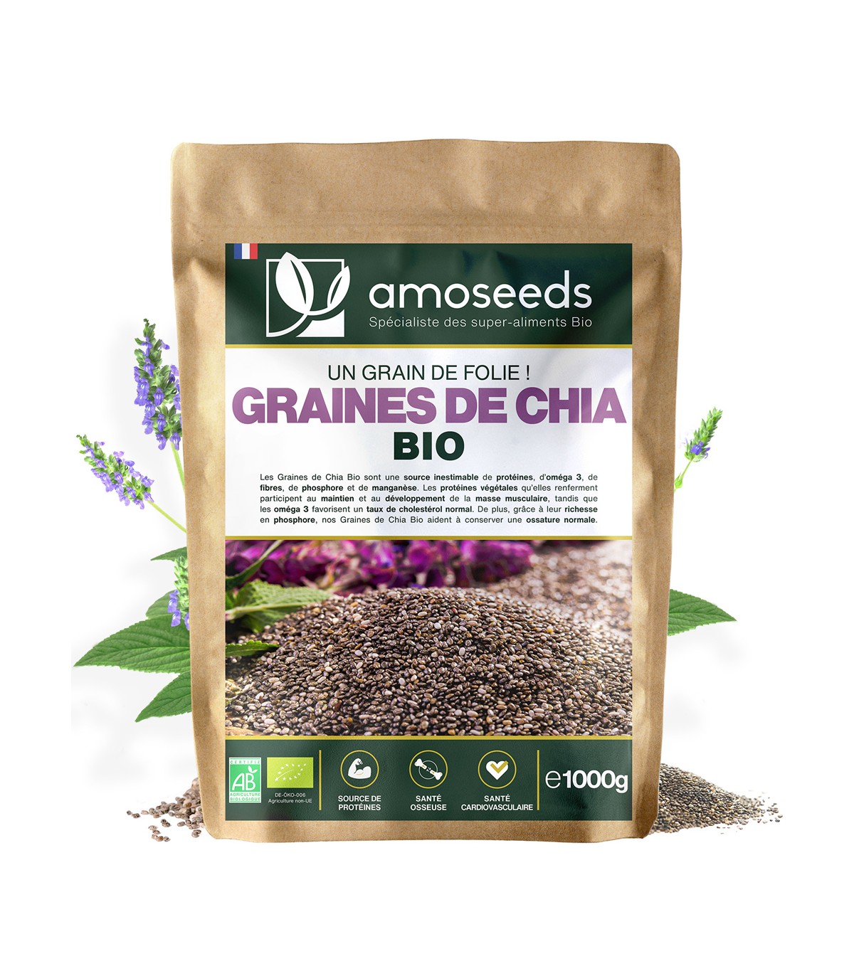 Promo Graines De Chia Naturaline Bio 30 Imm 233 Diatement Chez Monoprix