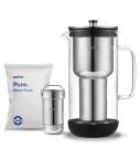 Carafe filtrante Aarke en verre et inox - 2,36L
