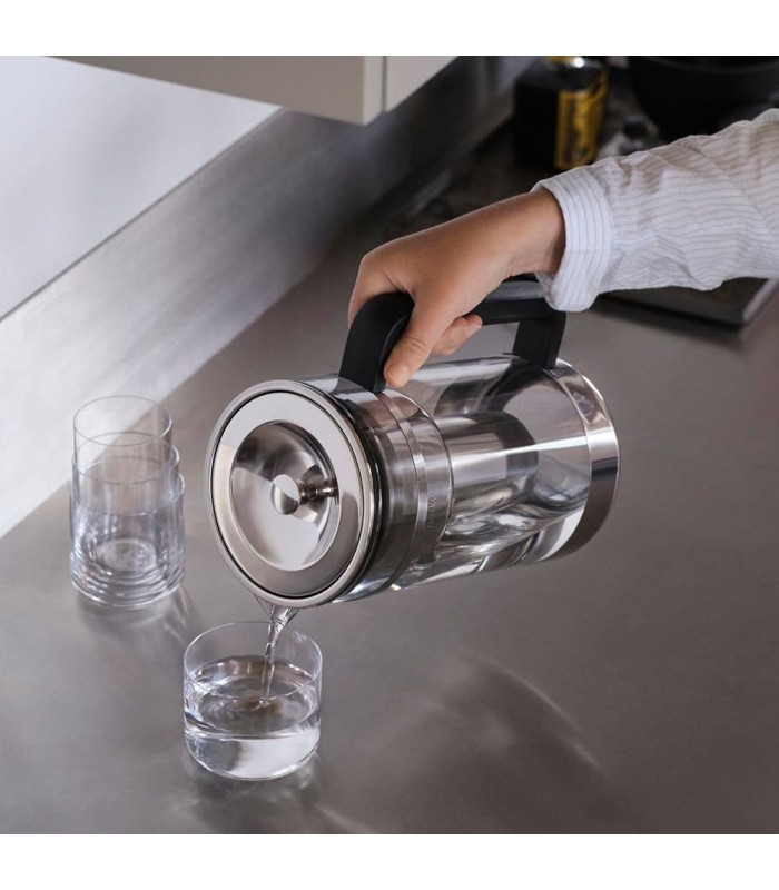 Carafe filtrante Aarke en verre et inox - 2,84L