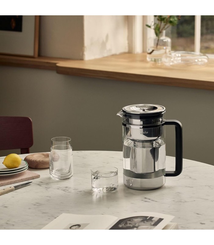Carafe filtrante Aarke en verre et inox - 2,84L