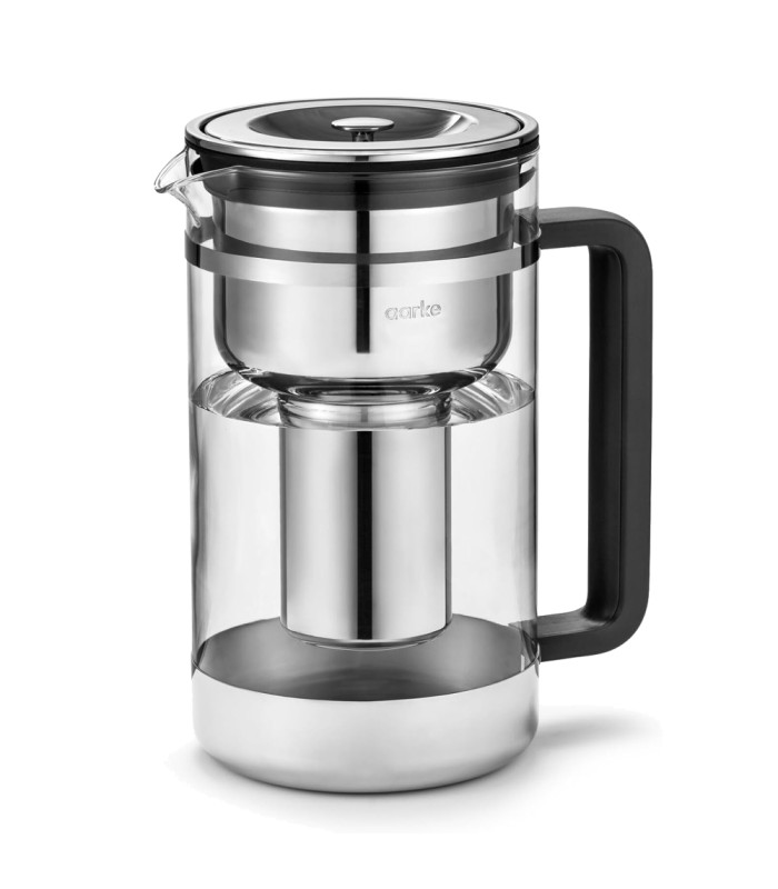 Carafe filtrante Aarke en verre et inox - 2,84L