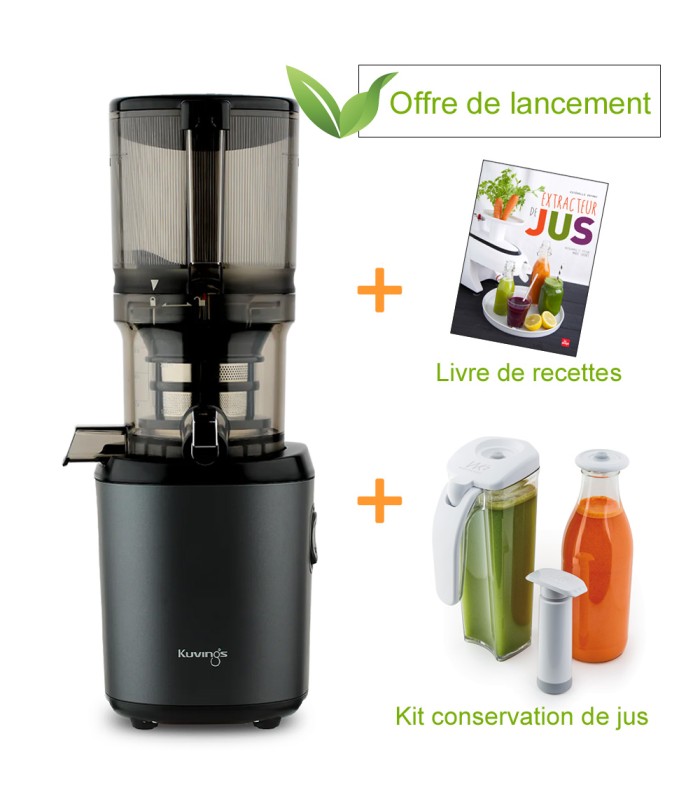 Extracteur de jus vertical Kuvings AUTO6 gris mat bol 1,7L