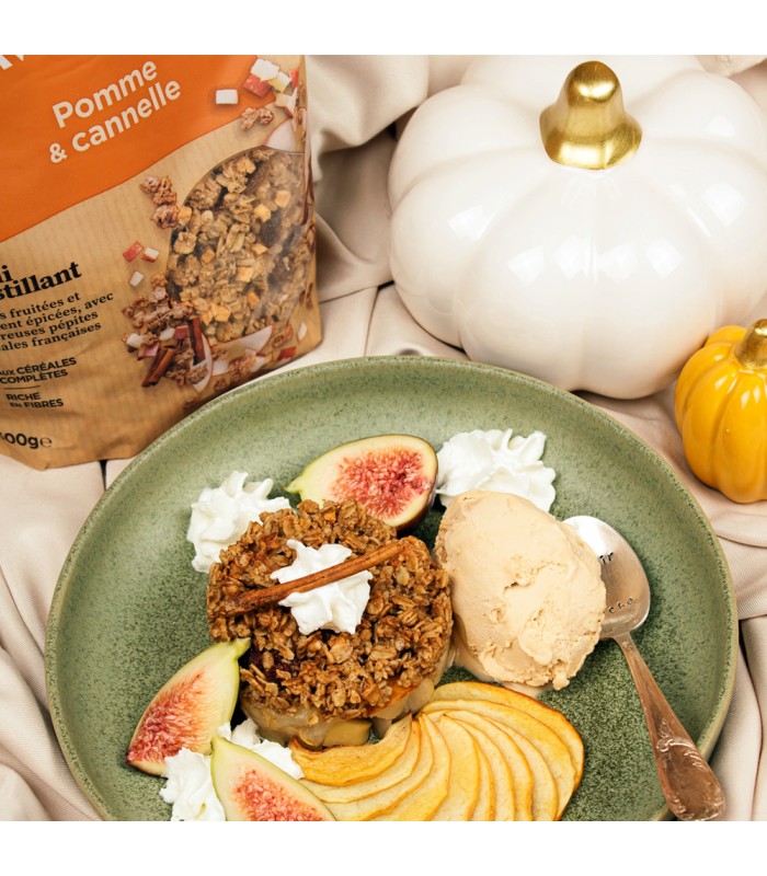 Muesli Croustillant Pomme-Cannelle Bio Favrichon - 500g