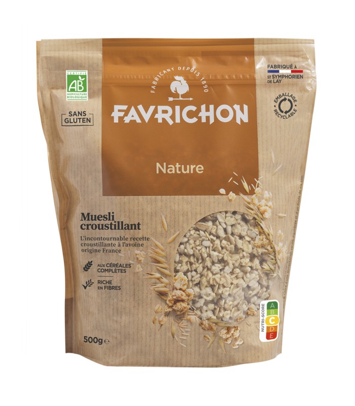 Muesli Croustillant Nature Bio Favrichon - 500g