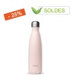 Bouteille isotherme Qwetch - Rose poudré - 500 ml