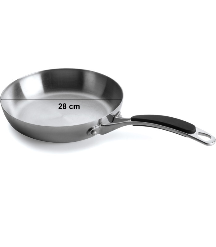 Poêle inox Lacor Trimétal 28 cm