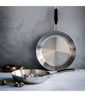 Lot de 3 poêles inox Lacor Trimétal