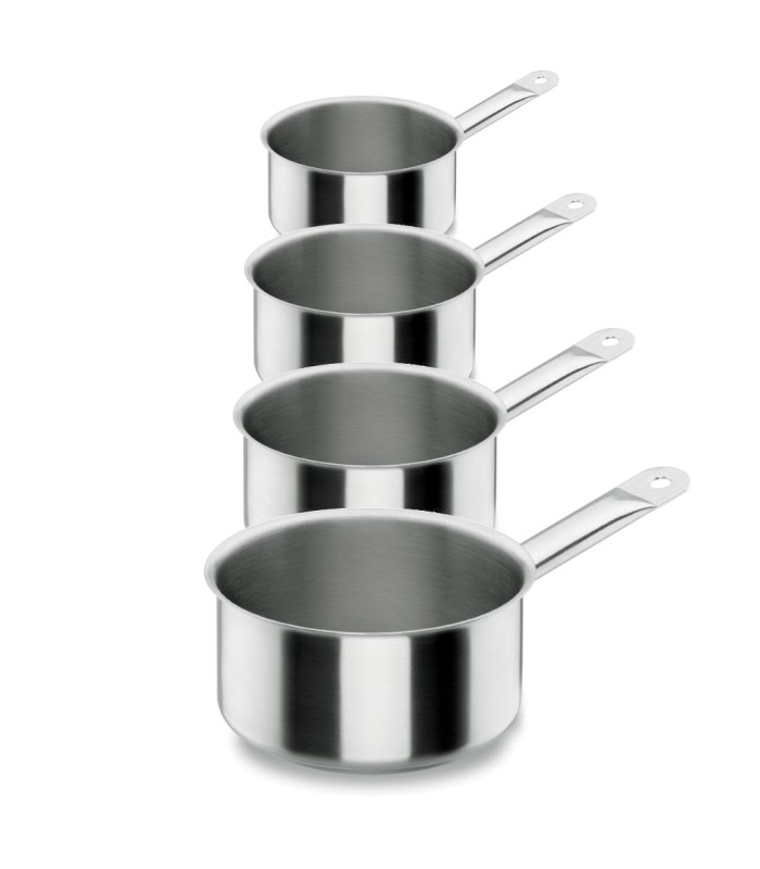 Lot de 4 casseroles inox Lacor Chef classic 16cm, 18cm, 20cm, 24cm