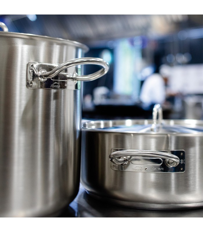 Marmite inox Lacor Chef 24 cm avec couvercle