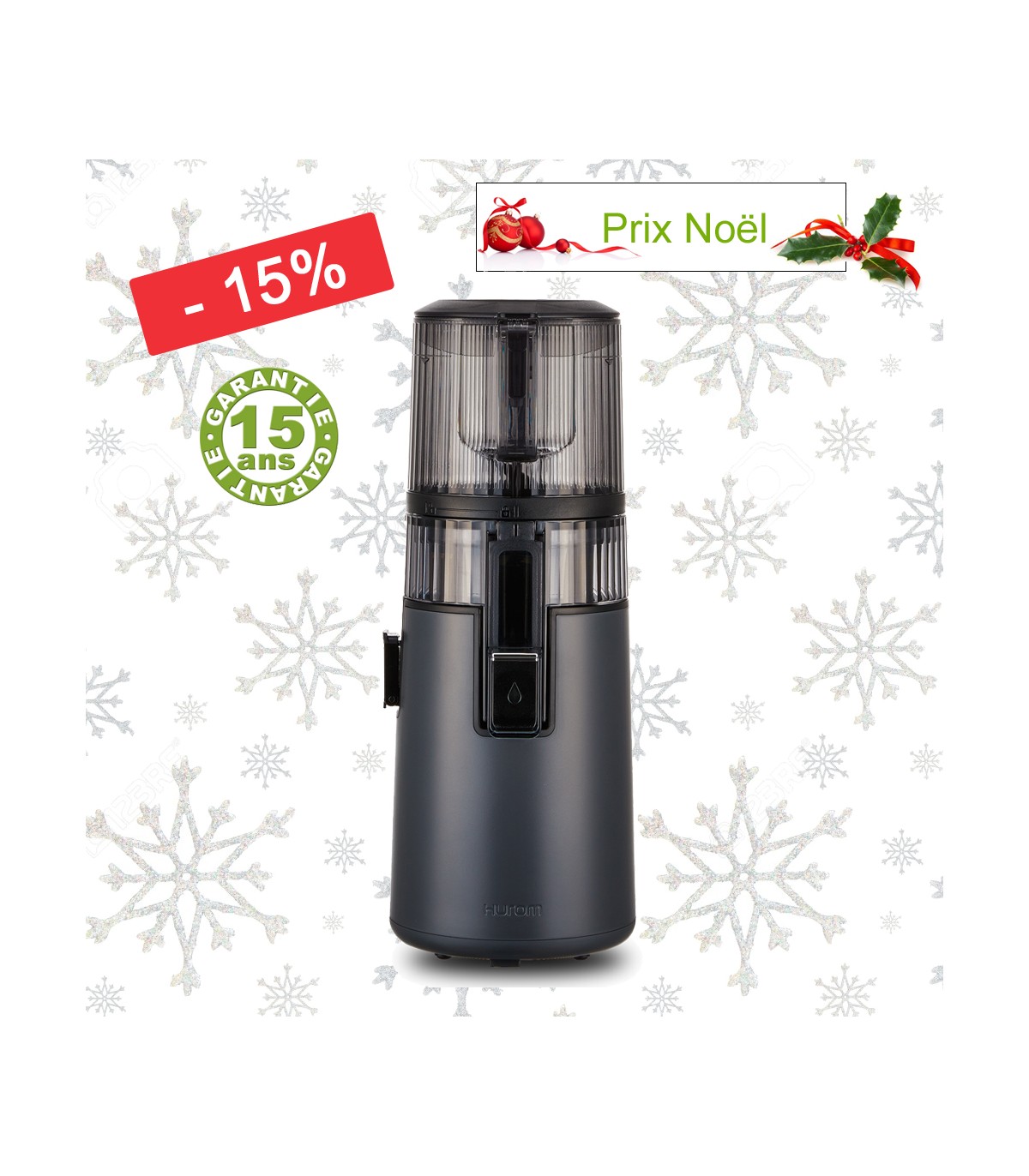 Extracteur vertical Hurom H70-FT gris titane équipé de la multivis Hurom