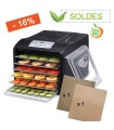Déshydrateur BioChef Arizona SOL 6 plateaux - Noir