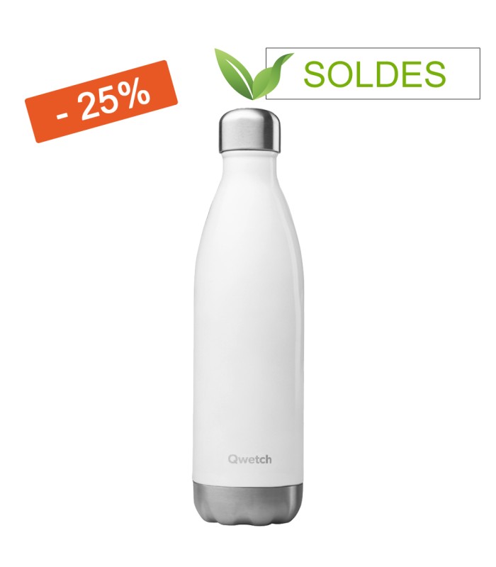 Bouteille isotherme Qwetch - Blanc brillant - 750 ml