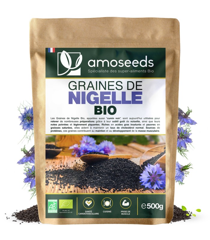 Graines de nigelle Bio Amoseeds 500 grammes