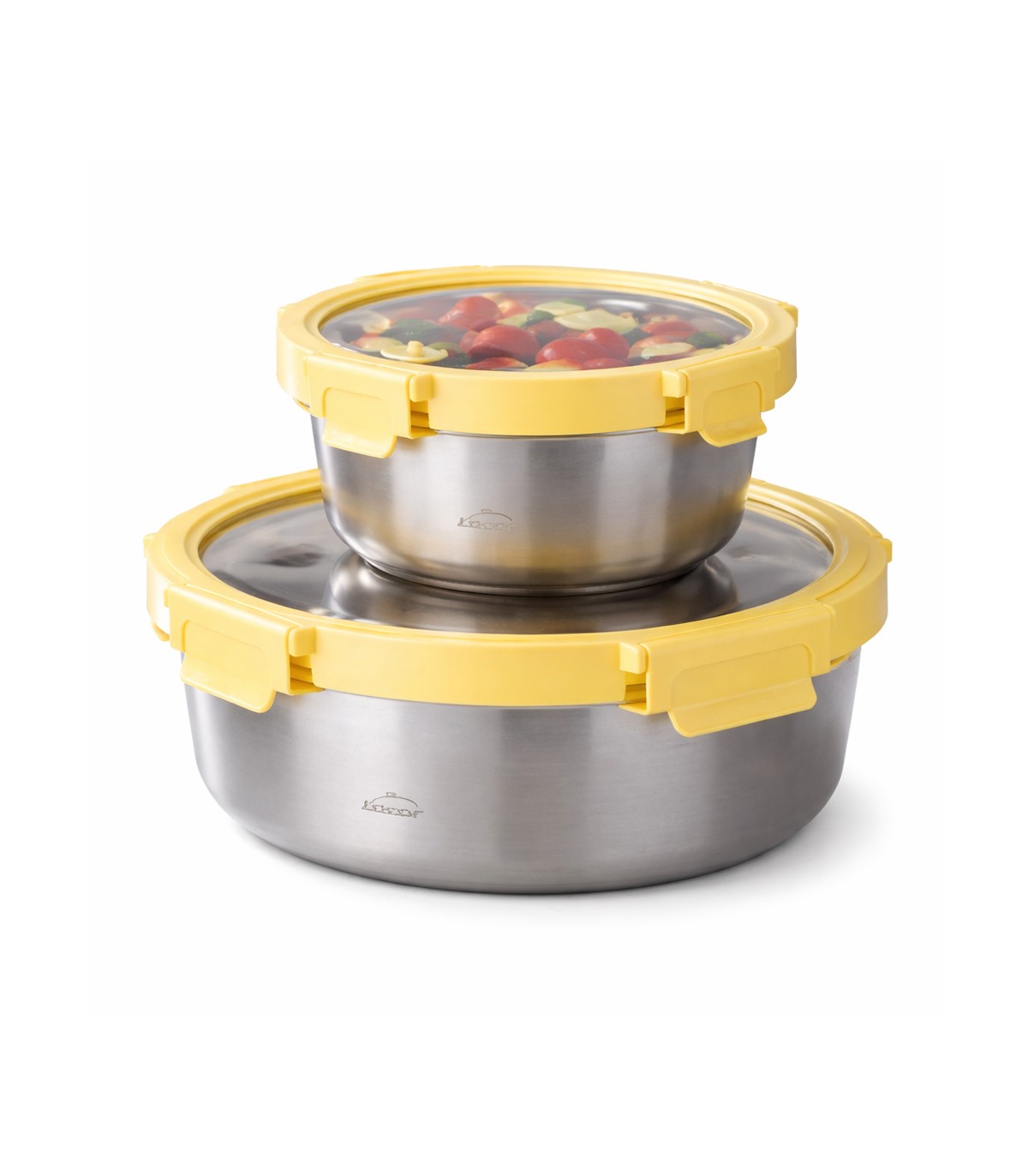 Lot de 2 boîtes de conservation alimentaire en inox Gamme Etern