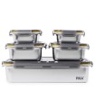 Lot de 5 boîtes inox - Batch cooking - PIKA