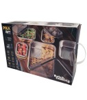 Lot de 5 boîtes inox - Batch cooking - PIKA