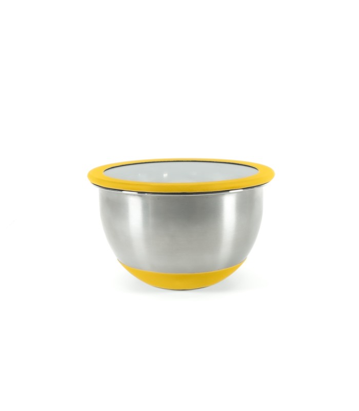 Lot de 3 bols inox + 3 couvercles + 3 râpes - PIKA