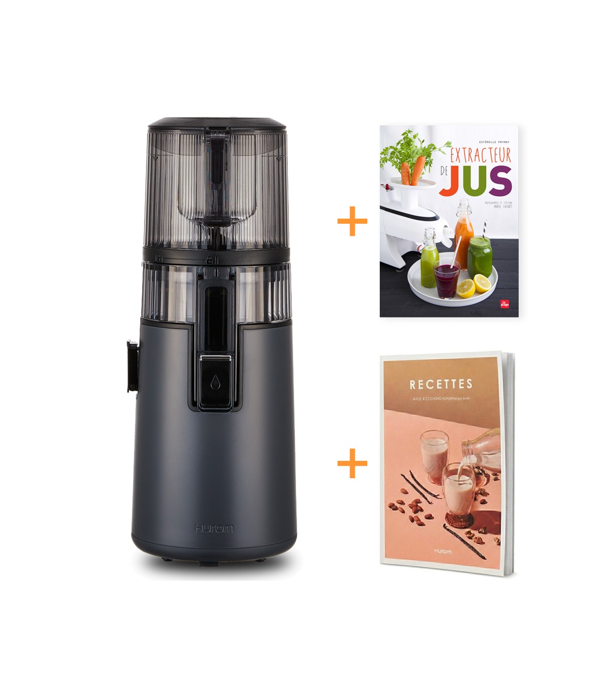 Extracteur vertical Hurom H70-FT gris titane équipé de la multivis Hurom