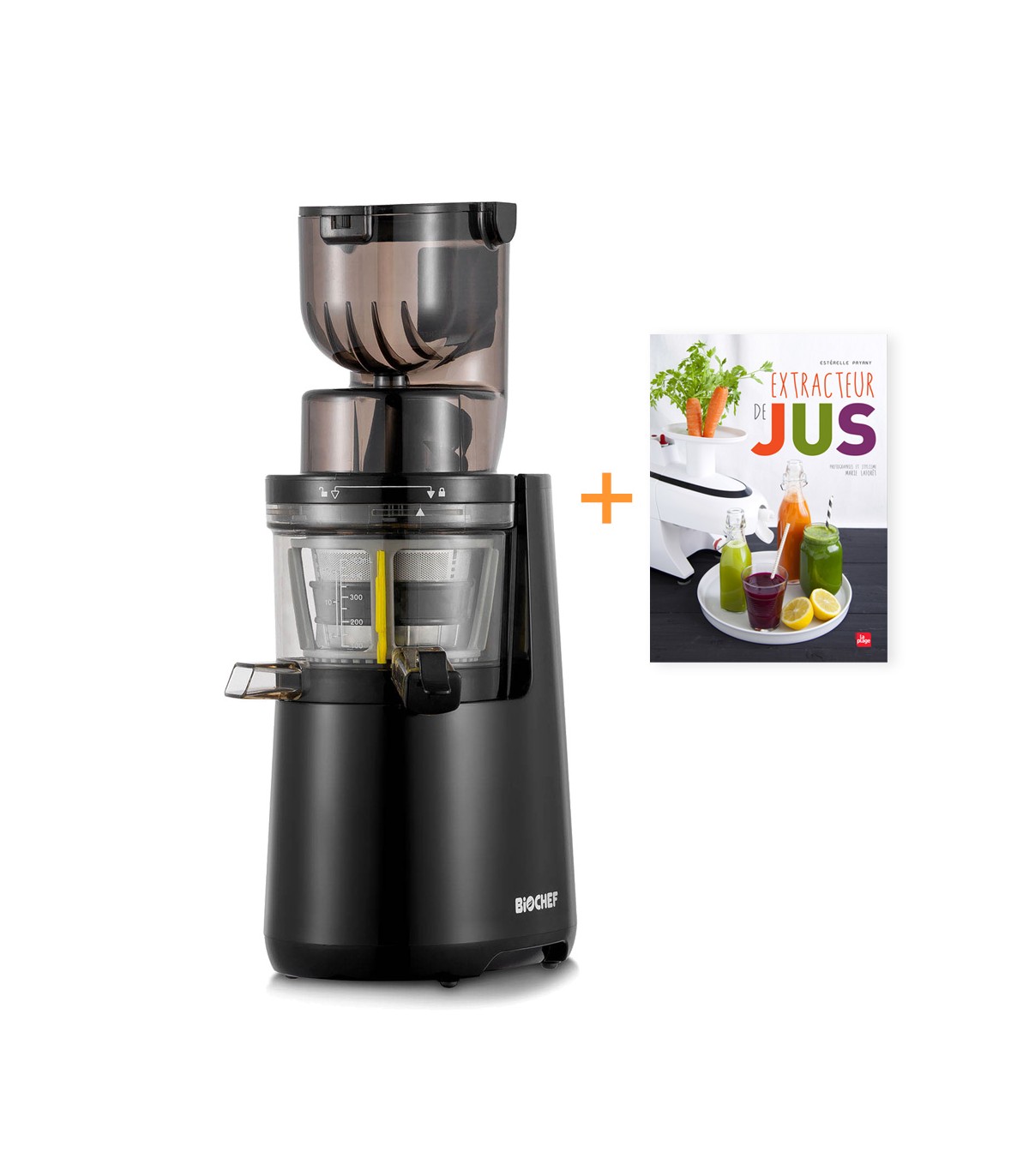 Extracteur de Jus BioChef Atlas Whole Slow Juicer - Noir