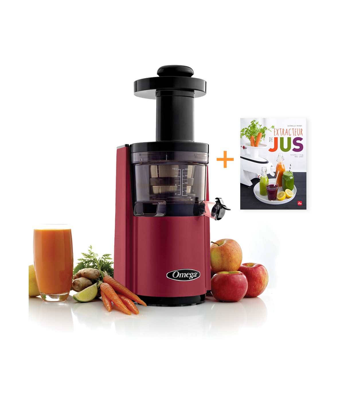 Extracteur de jus Omega VSJ843 - Rouge