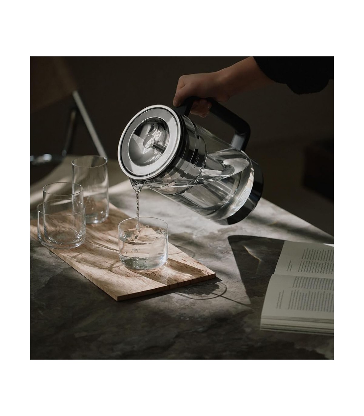 Pichet en verre pour carafe filtrante Aarke 2,84L